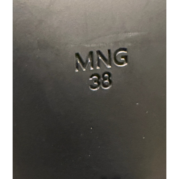 NEW MANGO MNG BLACK LEATHER COWBOY BOOTS SZ 38 7.5 - Picture 10 of 10